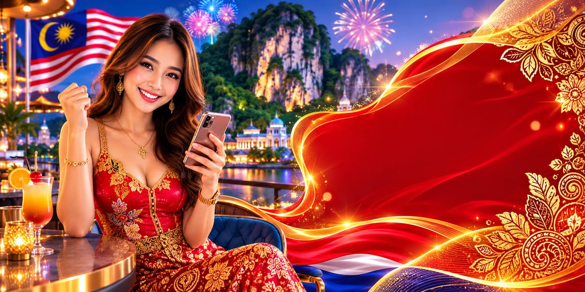Pemain akses permainan slot di telefon mudah alih dengan corak batik Ipoh