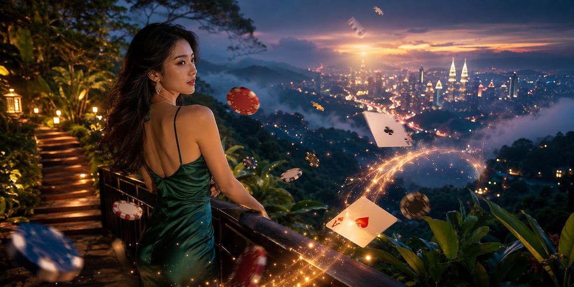 Pemain Malaysia bermain permainan kad poker dalam suasana hiburan yang mesra pengguna